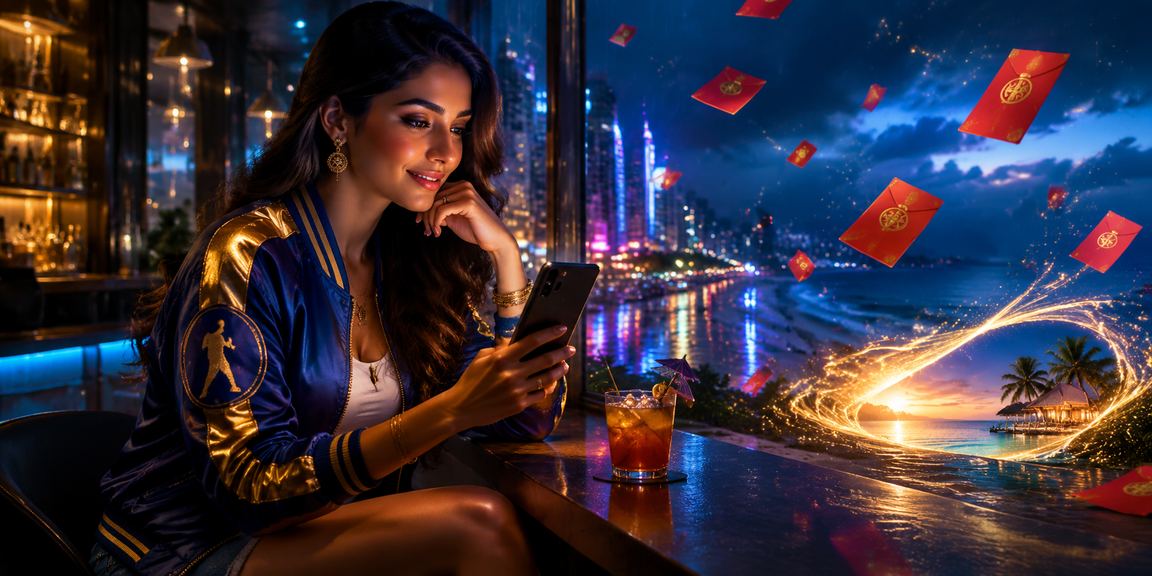 Aviator game interface with blue and gold neon style in Mumbai